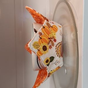 Fall/Thanksgiving reversible bowl cozies (set of two)